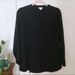 J.Jill Black Basic Sweater Top, Medium